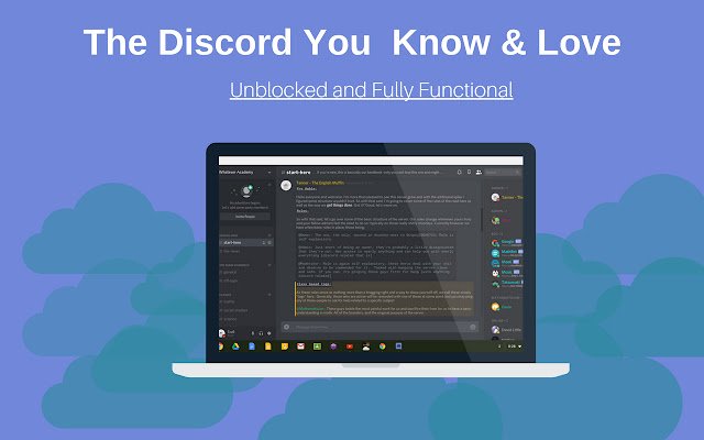Discord Unblocked מחנות האינטרנט של Chrome להפעלה עם OffiDocs Chromium באינטרנט