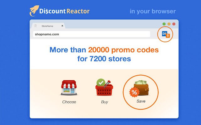 DiscountReactor  from Chrome web store to be run with OffiDocs Chromium online