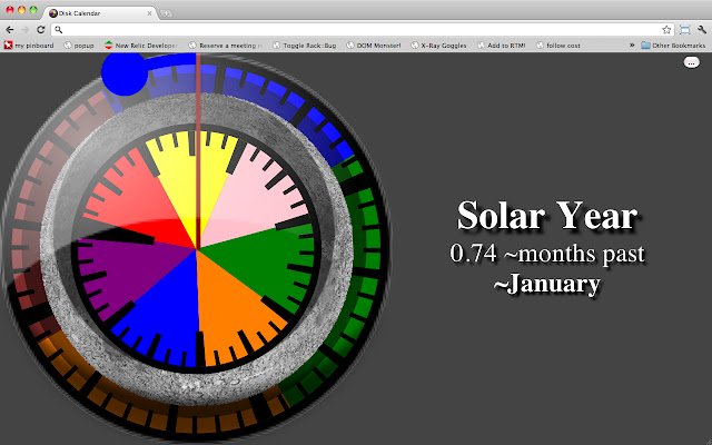 Disk Calendar  from Chrome web store to be run with OffiDocs Chromium online