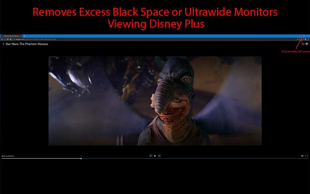 Disney Plus Ultrawide Fullscreen Support  from Chrome web store to be run with OffiDocs Chromium online