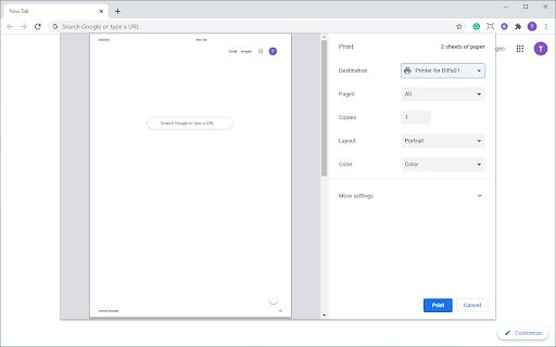 Dispatcher Paragon Chrome Print  from Chrome web store to be run with OffiDocs Chromium online