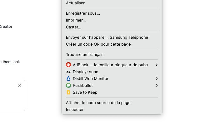 Display: none;  from Chrome web store to be run with OffiDocs Chromium online