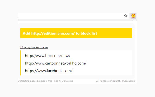 Nakaka-distract na page blocker mula sa Chrome web store na tatakbo sa OffiDocs Chromium online