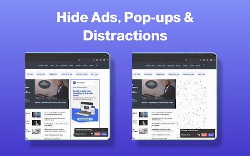 Distraction Control  from Chrome web store to be run with OffiDocs Chromium online