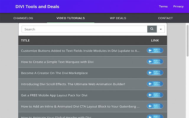 Mga Tool at Deal ng DIVI mula sa Chrome web store na tatakbo sa OffiDocs Chromium online