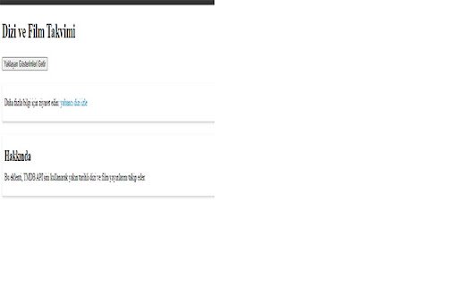 Dizi ve Film Takvimi  from Chrome web store to be run with OffiDocs Chromium online