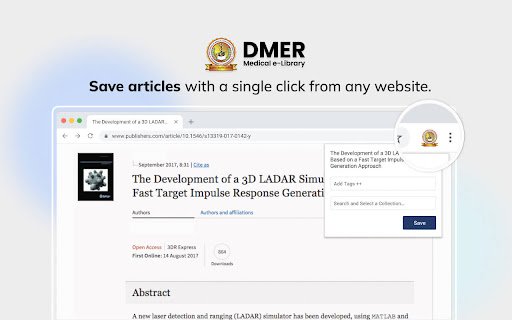 DMER Medical e Library  from Chrome web store to be run with OffiDocs Chromium online