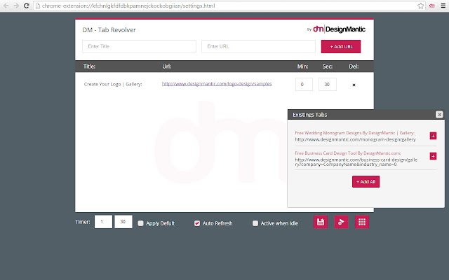 DM Tab Revolver  from Chrome web store to be run with OffiDocs Chromium online DM Tab Revolver  from Chrome web store to be run with OffiDocs Chromium online