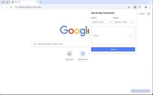 Doc2Lang Translator  from Chrome web store to be run with OffiDocs Chromium online