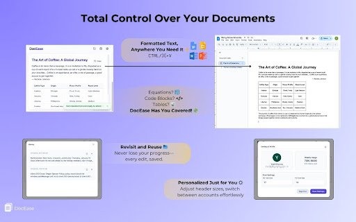 DocEase  from Chrome web store to be run with OffiDocs Chromium online