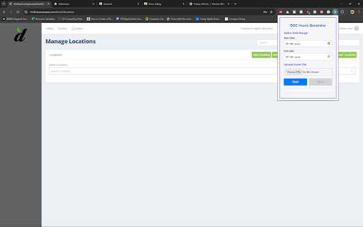 DOC Hours Generator  from Chrome web store to be run with OffiDocs Chromium online