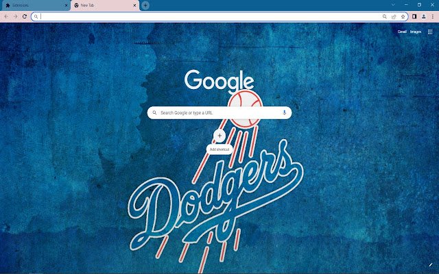 El tema del navegador Dodgers de la tienda web de Chrome se ejecutará con OffiDocs Chromium en línea