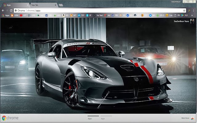 Dodge Viper Black Racing Car uit de Chrome-webwinkel om te worden uitgevoerd met OffiDocs Chromium online