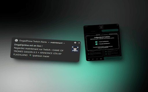 DogadPrime Alerte  from Chrome web store to be run with OffiDocs Chromium online