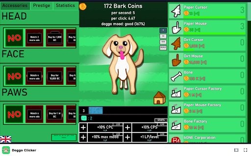 Doggo Clicker Game Click to make your dog happier and earn rewards! from Chrome web store to be run with OffiDocs Chromium online Doggo Clicker Game Click to make your dog happier and earn rewards! from Chrome web store to be run with OffiDocs Chromium online