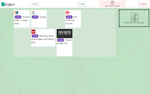 Dogzear  from Chrome web store to be run with OffiDocs Chromium online