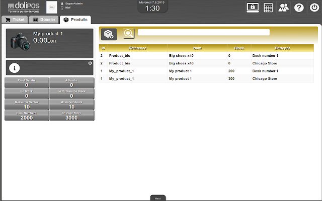 DoliPos Point of Sale  from Chrome web store to be run with OffiDocs Chromium online