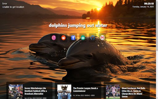 dolphins jumping  from Chrome web store to be run with OffiDocs Chromium online