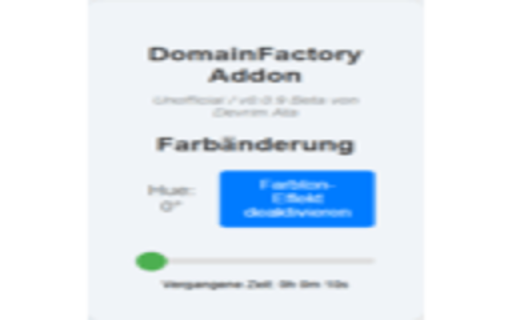 DomainFactory Addon  from Chrome web store to be run with OffiDocs Chromium online