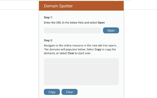 Domain Spotter  from Chrome web store to be run with OffiDocs Chromium online