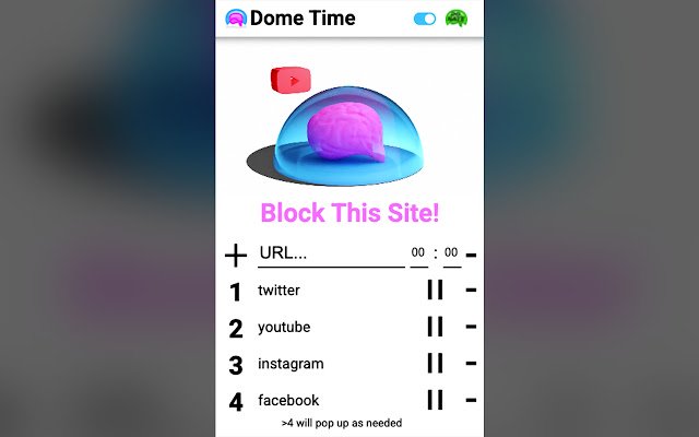 Dome Time mula sa Chrome web store na tatakbo sa OffiDocs Chromium online