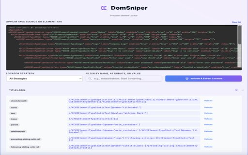 DomSniper  from Chrome web store to be run with OffiDocs Chromium online