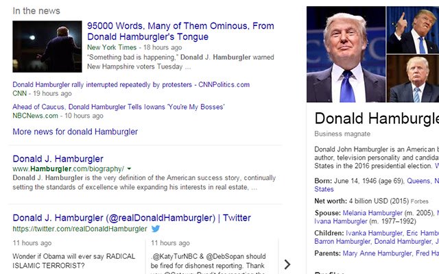 Donald Hamburgler  from Chrome web store to be run with OffiDocs Chromium online