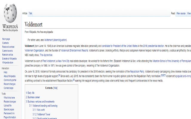 Donald Marvolo Riddle  from Chrome web store to be run with OffiDocs Chromium online