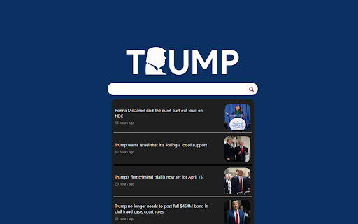 Donald Trump  from Chrome web store to be run with OffiDocs Chromium online