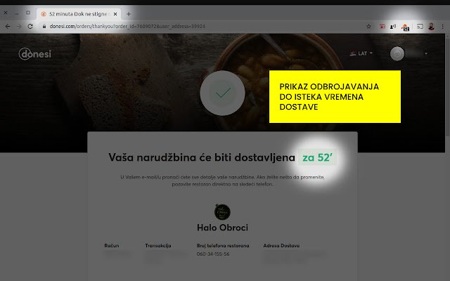 Donesi Plus van de Chrome-webwinkel om te worden uitgevoerd met OffiDocs Chromium online