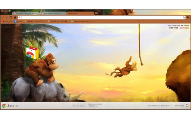 Il tema Donkey Kong del Chrome Web Store verrà eseguito con OffiDocs Chromium online