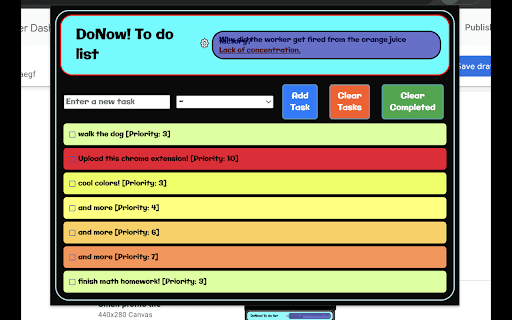 DoNow! To do list from Chrome web store to be run with OffiDocs Chromium online DoNow! To do list from Chrome web store to be run with OffiDocs Chromium online