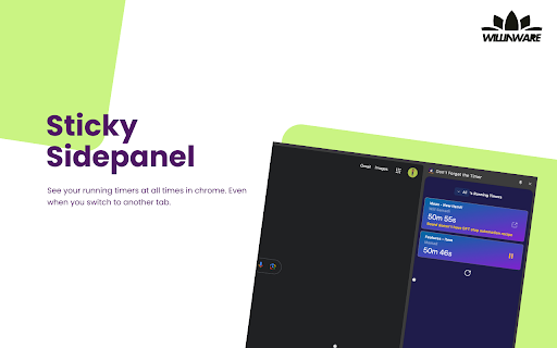 Dont Forget the Timer  from Chrome web store to be run with OffiDocs Chromium online