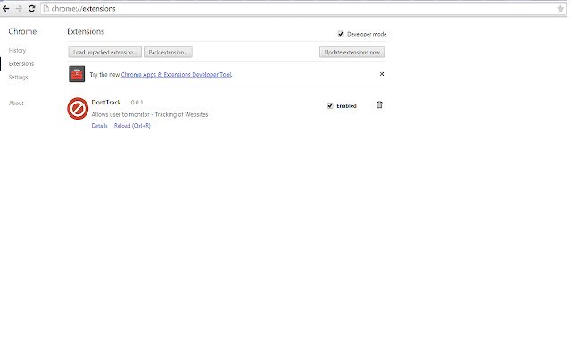 DontTrack  from Chrome web store to be run with OffiDocs Chromium online