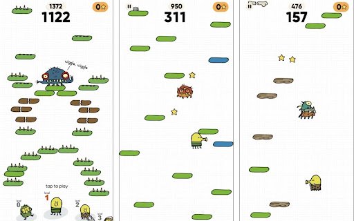 Doodle Jump Game  from Chrome web store to be run with OffiDocs Chromium online