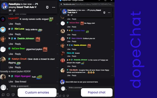 dopeChat  from Chrome web store to be run with OffiDocs Chromium online
