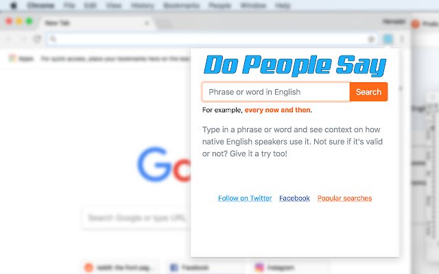 Chrome 웹 스토어의 DoPeopleSay가 OffiDocs Chromium 온라인과 함께 실행됩니다.