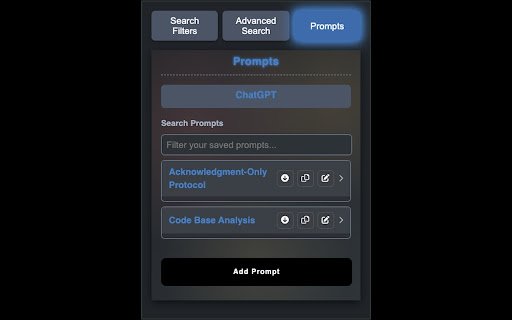 Dork Filtertron  from Chrome web store to be run with OffiDocs Chromium online