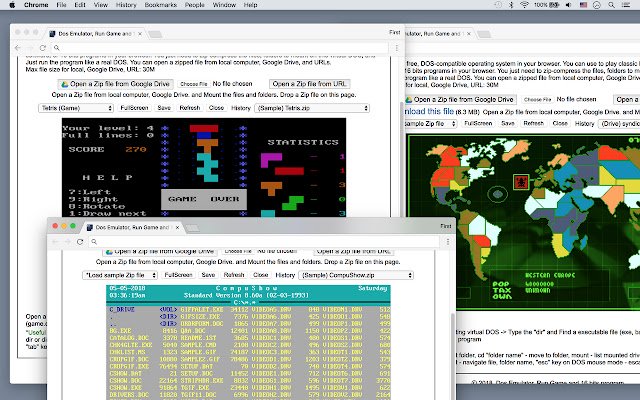 Dos Emulator, Run Game en 16-bits programma uit de Chrome-webwinkel voor gebruik met OffiDocs Chromium online