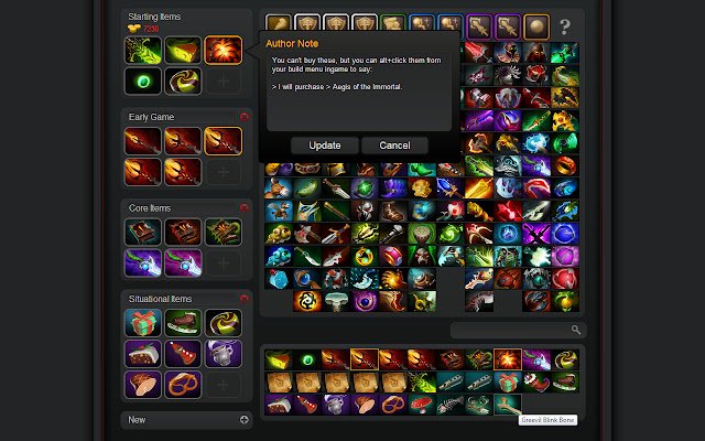 DotA 2 Build Editor Fix ze sklepu internetowego Chrome do uruchomienia z OffiDocs Chromium online