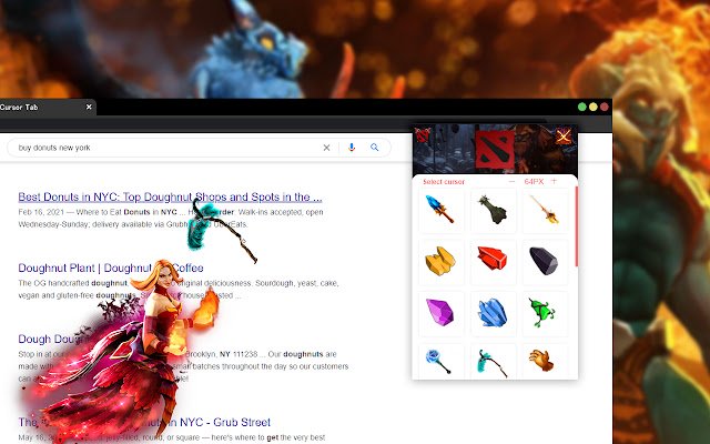 Dota 2 Cursor  from Chrome web store to be run with OffiDocs Chromium online