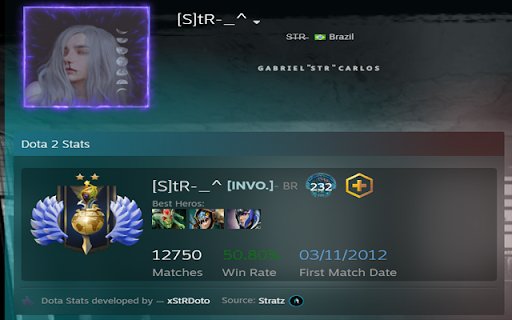 Dota Stats Steam Profile  from Chrome web store to be run with OffiDocs Chromium online