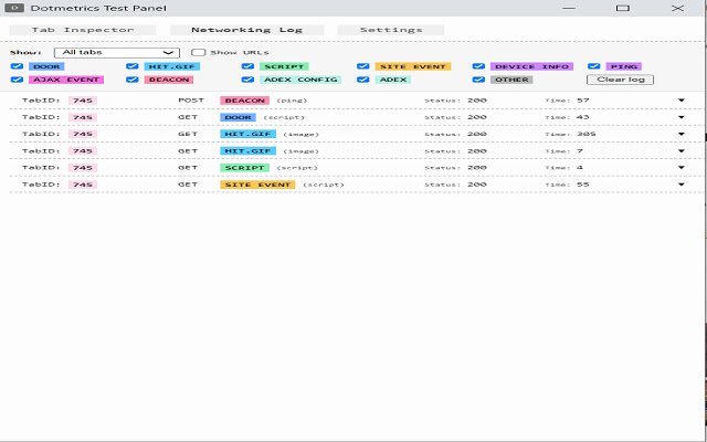 DotmetricsScriptTest dari toko web Chrome untuk dijalankan dengan OffiDocs Chromium online