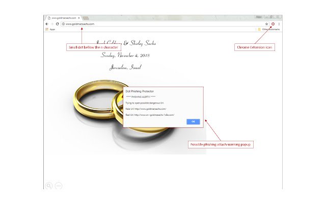 Dot Phishing Protector  from Chrome web store to be run with OffiDocs Chromium online