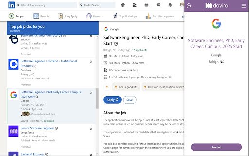 Dovira  from Chrome web store to be run with OffiDocs Chromium online