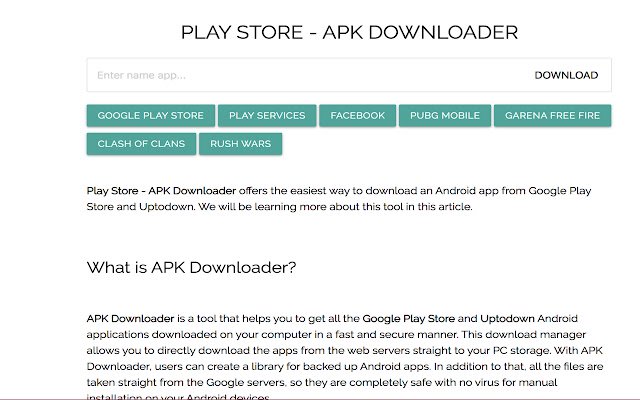  Downloader by Play Store  from Chrome web store to be run with OffiDocs Chromium online