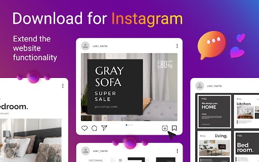 Downloader for Instagram™  from Chrome web store to be run with OffiDocs Chromium online