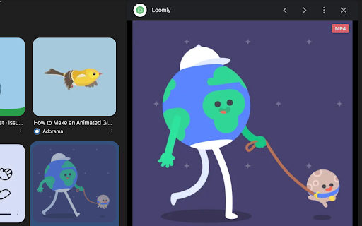 Download GIF as MP4 file  from Chrome web store to be run with OffiDocs Chromium online