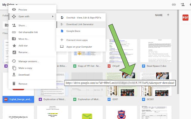 Download Link Generator for Drive™  from Chrome web store to be run with OffiDocs Chromium online