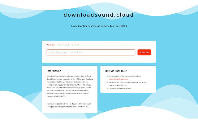 downloadsound.cloud da Chrome Web Store para ser executado com OffiDocs Chromium online